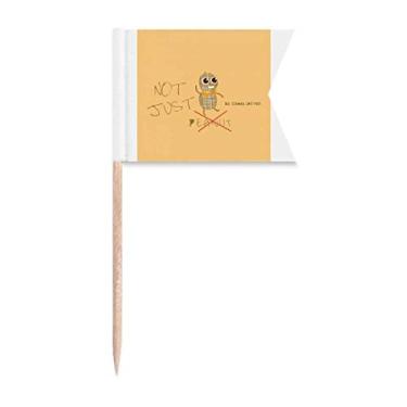 Imagem de Elction Slogan Not Peanut Toothpick Flags Marcação de rotulagem para bolo de festa comida prato de queijo