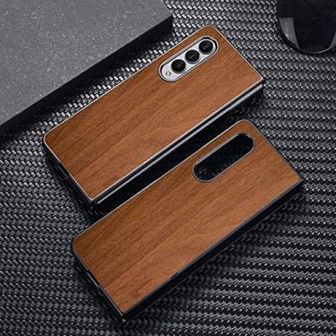 Imagem de Capa para Samsung Galaxy Z Fold 4 Fold4 zfold3 5G padrão de madeira de bambu Capa de couro para Galaxy Z Fold 4 fold 4 3 zfold 4 capa de telefone, YL, PARA Galaxy Z Fold 3