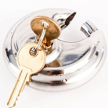 Imagem de 2-3 / 4 "70 mm de disco inoxidavel com cadeado de manilha e auto-armazenamento Trailer de bloqueio unico com 2 chaves