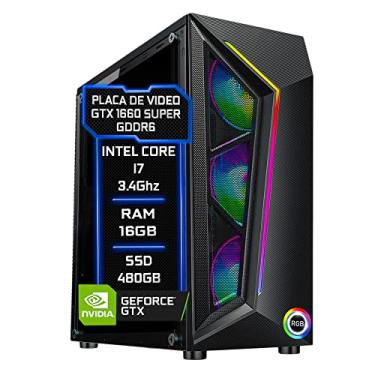 Imagem de PC Gamer Blue PC Intel Core i7 3.4 GHz 16GB SSD 480GB Geforce GTX 1660 SUPER 6GB 6GB - Fonte 750W