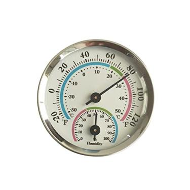 Imagem de Generic 2 em 1 Higrômetro de Parede Medidor de Umidade Diâmetro de Metal 57mm Higrômetro -20 Monitor para Quarto de Jardim Quarto de Inter