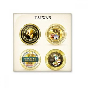 Imagem de Logotipo Taiwan apresenta azulejo de cerâmica brilhante decalque vitrificado pedra adornada
