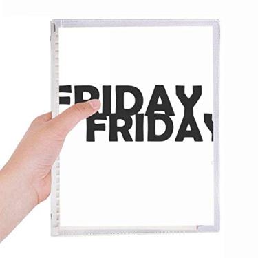 Imagem de Caderno de personagens elegantes de sexta-feira com folhas soltas e diário recarregável