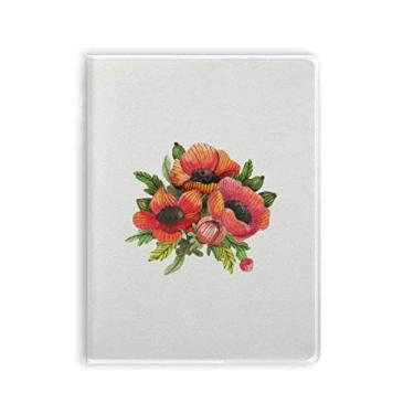 Imagem de Caderno de flores com pintura de plantas e pasta de goma de milho