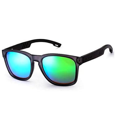 Imagem de Óculos de Sol Masculino HU WOOD Polarizado com Proteção UV400 Estilo Retangular Madeira (C4)