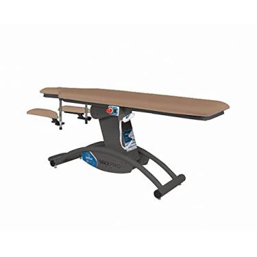 Imagem de Maca Elétrica com Orifício para Rosto e Regulagem para Braço com Base Preta - Arktus - Marrom Cappuccino