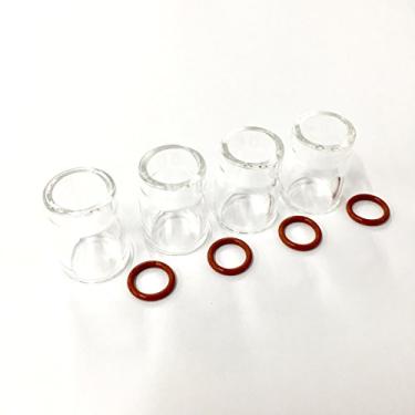 Imagem de Taça Furick – Bojos de solda de cerâmica e pirex/diâmetro grande, 901-01012-0820, Clear, #8 Pyrex Pro 4 Pack