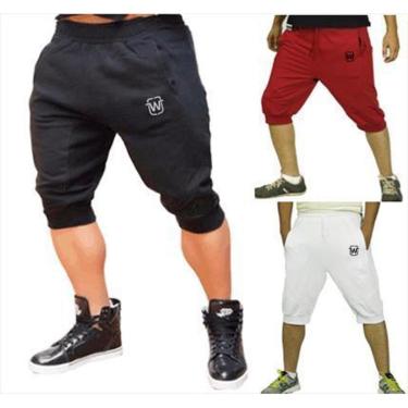 Imagem de KIT 05 BERMUDAS DE MOLETON WOOKS MASCULINA SKINNY FITNESS-CINZACLARO-P-Unissex