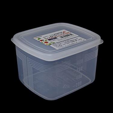 Imagem de Pote Plástico Japonês Modelo Shikkari Pack C Nakaya Transparente 1.200ml No Voltagev