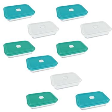 Imagem de Kit 10 Pote Marinex Vidro Facilita Vap 750ml Retangular