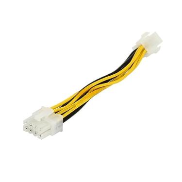 Imagem de TECKEEN Cabo de extensão de energia de 8 pinos para ATX de 4 pinos EPS Cabo de extensão de energia da CPU, placa mãe de 12 V cabo de alimentação da CPU