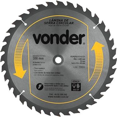 Imagem de Vonder, Lâmina De Serra Circular Com Dentes De Metal Duro/Vídea, 300 Mm X 30 Mm, 36 Dentes.