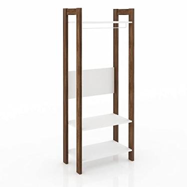 Imagem de Armário Closet com Prateleira Multimóveis Cr35007 Branco/nogal