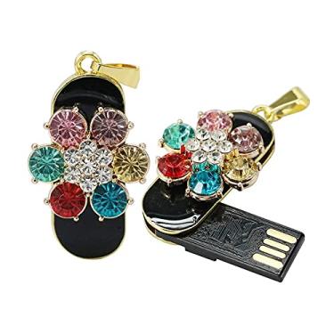 Imagem de Pen Drive USB em forma de colar de 128 GB, pen drives USB 2.0, disco USB 2.0, armazenamento de data, disco com zíper, pen drive USB (floco de neve)