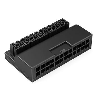 Imagem de MOUDOAUER Adaptador de extensão macho de 90 graus, 24 pinos para placa principal para placa-mãe ATX