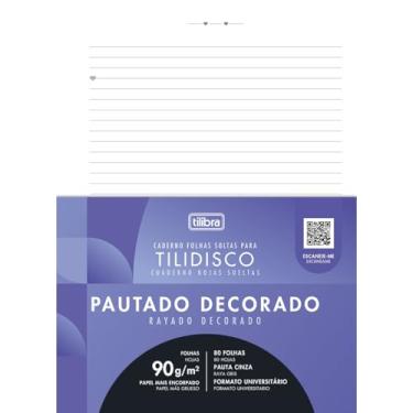 Imagem de Tilibra - Refil para Tilidisco Universitário Pautado, 80 Folhas, 90 g/m² - furação para 11 discos