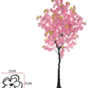 Imagem de Planta Árvore Artificial Cerejeira X288 Rosa 1,6m