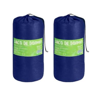 Imagem de 2 Colchonete/Saco de Dormir+Bolsa Solteiro 192x75cm Azul