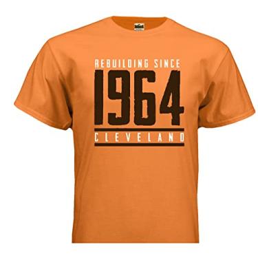 Imagem de HOFSM.COM Hall of Fame Sports Memorabilia Camiseta de futebol Rebuilding Since 1964 Cleveland, Laranja, M