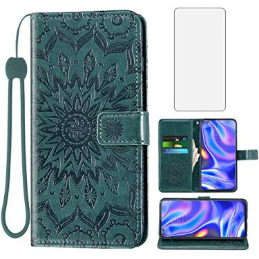 Imagem de Asuwish Capa de telefone para Moto One 5G/One5G UW/Moto G 5G Plus carteira com protetor de tela de vidro temperado capa flip fina suporte para cartão celular Motorola One Lite XT2075-1 mulheres homens