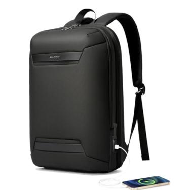 Imagem de BANGE Mochila de negócios leve, mochila inteligente para laptop de 15,6 polegadas para homens e mulheres, Preto, Large, Laptop
