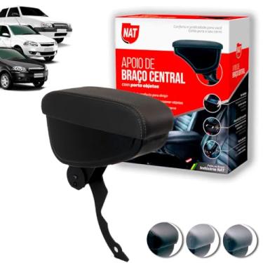 Imagem de Apoio de Braço Encosto Fiat Palio Siena Strada 1996 Até 2012 E Uno 1984 Até 2012 Suporte Curvo Grafite C/Linha Grafite