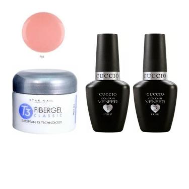 Imagem de Kit prep passo1+fuse passo2+gel star nail pink t3 28g cuccio