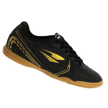 Imagem de Chuteira Dray Futsal 806 Preta e Dourada - Masculina Preto 39