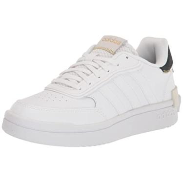Imagem de adidas Tênis de basquete feminino Postmove, branco/preto, 38