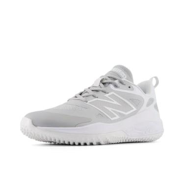 Imagem de New Balance Fresh Foam Velo V4 Turf-Trainer Tênis de softbol feminino, Nuvem de chuva/branco, 41