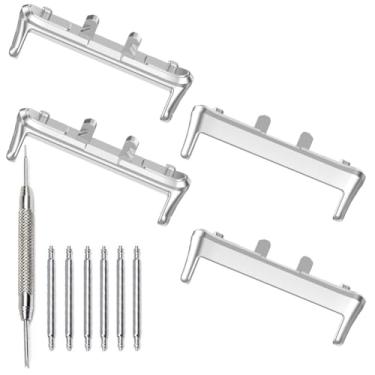 Imagem de YOFUNTLE Conector de aço inoxidável compatível com pulseira Samsung Galaxy Fit 3, adaptador de pulseira para smartwatch, conector de metal substituível para Samsung Galaxy Fit 3 SM-R390 Fitness