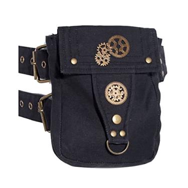 Imagem de Bolsa de cintura bolsa de cinto pochete transversal motocicleta caminhada suporte de telefone carteira couro vintage casual moda diurno gótico festival fantasia bolsa quadril para mulheres homens, ECO, Vestir