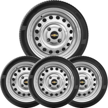 Imagem de 4Un Calota Centro Roda Ipanema Kadett Prata Com Logo