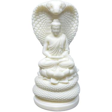 Imagem de Cobra Buda Grande Dia Tathagata Estátua de Buda Ornamentos para decoração de casa Ents Feng Shui Decorações de casa Meditação Zen Garden Room Table Yoga Decor