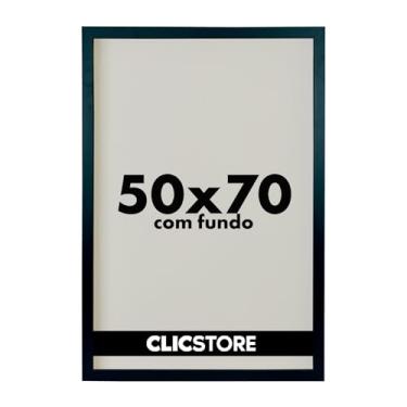 Imagem de Moldura 50x70Cm Com Fundo Sem Vidro Foto Poster Quadro Decorativo Imagem Sala (Preto)