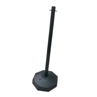 Imagem de Esquirla Sinal de Cuidado para Entrada de Automóveis, Cone de Poste de Tráfego de 33 Polegadas, Versátil com Base Preenchível, Suporte de Rua para Cuidado de T, Preto