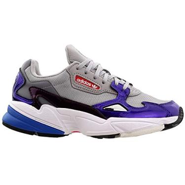 Imagem de Tênis casual feminino Adidas Falcon Originals, Cinza, 6