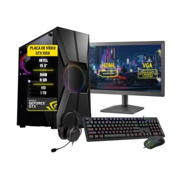 Imagem de Pc Gamer Completo Maximus I5 GTX 1050 Memória 8GB Hd 1TB SSD 120GB - A