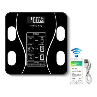 Imagem de Balança Digital Bioimpedância Aplicativo Bluetooth 180kg - Vijodi, Pre