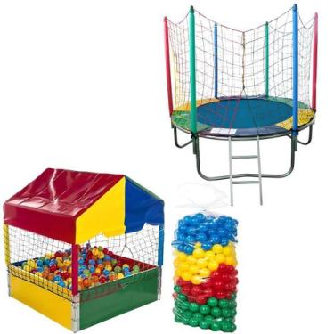 Imagem de Cama Elástica Pula Pula 1,83m Piscina de Bolinhas Pequena 1,00m 500 Bo