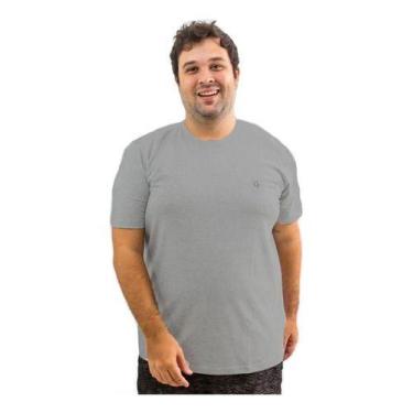 Imagem de Camiseta Masculina Basica Linha Premium Algodão Plus Size Lisa - GIP, 