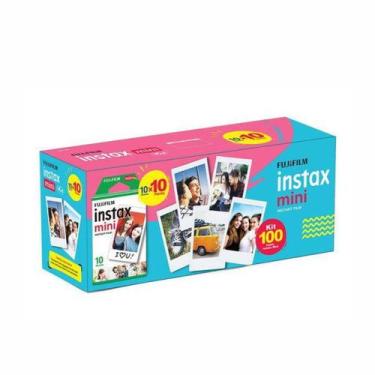 Imagem de Kit Filme Papel Fotográfico Instax Mini 100 Fotos - fujifilm