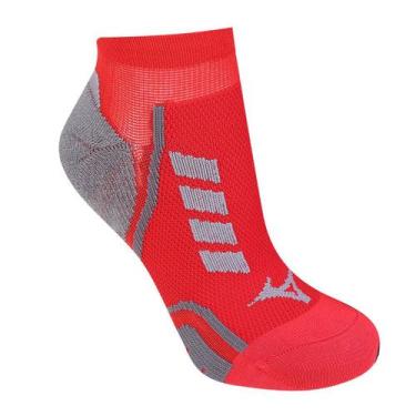 Imagem de Meia Mizuno Cano Baixo Race Low - Vermelho e Cinza - 39/42, 39/42