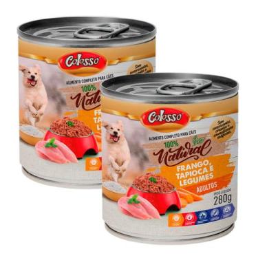Imagem de Kit 2 Ração Úmida para Cachorro Colosso Natural Adulto Patê Sabor Fran
