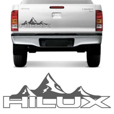Imagem de Adesivo Montanha Toyota Hilux Faixa Tampa Traseira Grafite - SPORTINOX