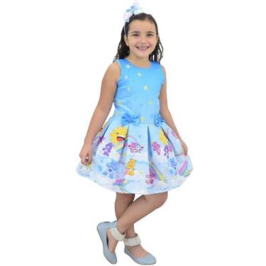 Imagem de Vestido Ursinhos Carinhosos nas Nuvens - Moderna Meninas, 10 - 7 anos