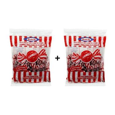 Imagem de Bala De Canela Santa Fé Kit Com 2 Pacotes De 600g Atacado