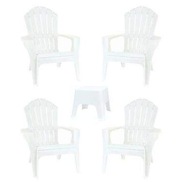 Imagem de Conjunto 4 Poltronas Miami + Mesa Sunset Cor Branco - Garden Life