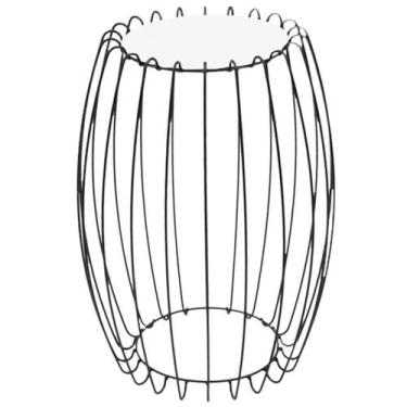 Imagem de Mesa Apoio Lateral 43 cm Tampo Vidro Branco Base Metal Preto Nacc - Na