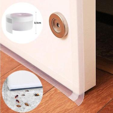 Imagem de Rolo De Fita Veda Fresta Porta Transparente 35mmx2m - Saz